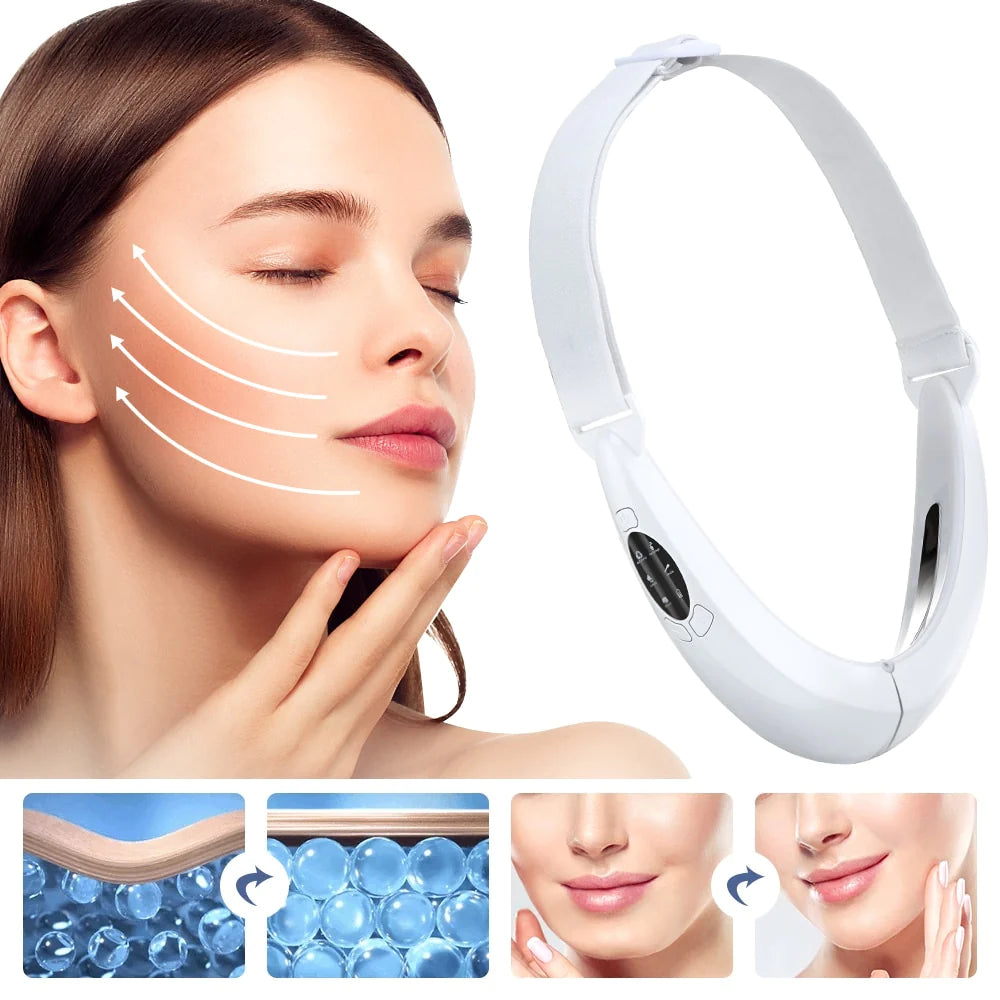 V-förmiges Gesichtsmassagegerät mit EMS-Technologie